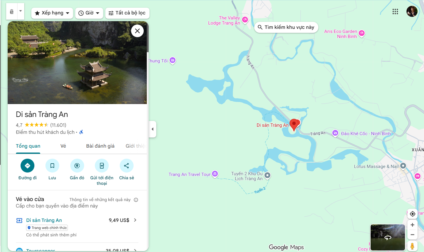 Trang An is easily acccess by bus and be discoved by boat
