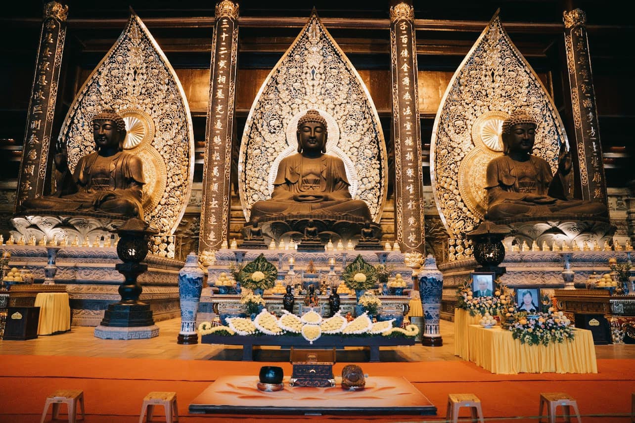 Inside one of the Tam Chuc's Temple