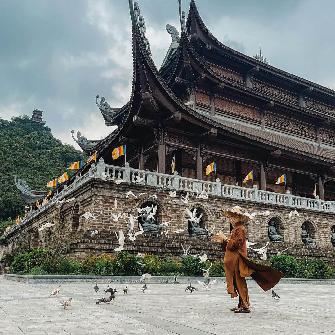 Tam Chuc Pagoda is new and less famous compared to Bai Dinh Pagoda 