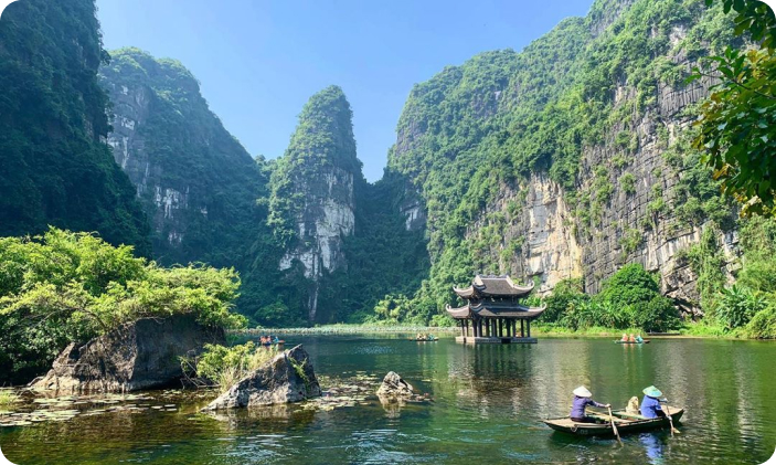 Trang An in summer - hot but great for photography