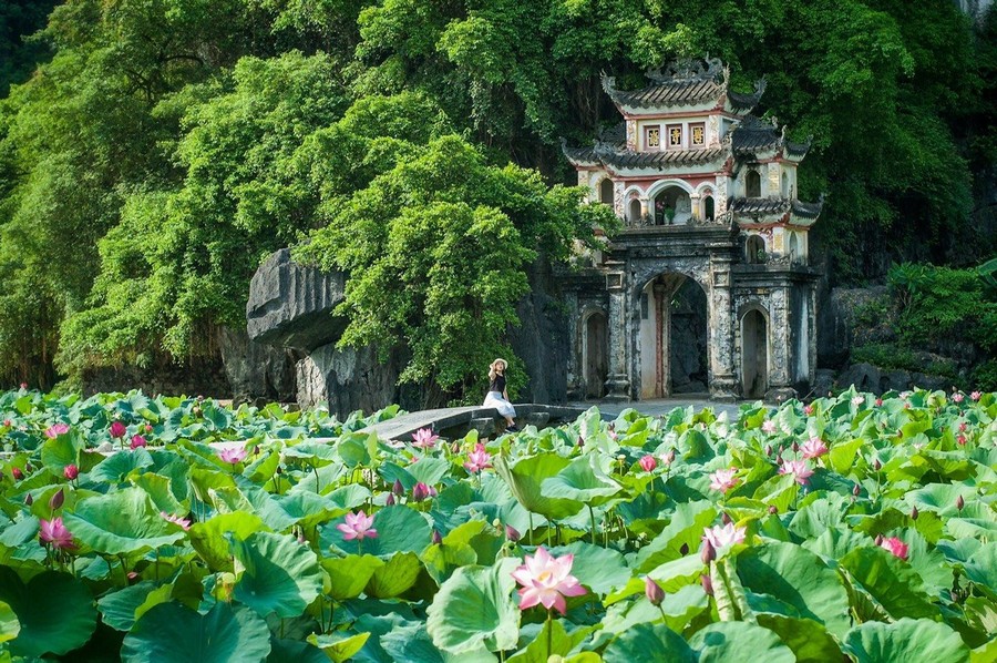 Bich Dong Pagoda in Summer