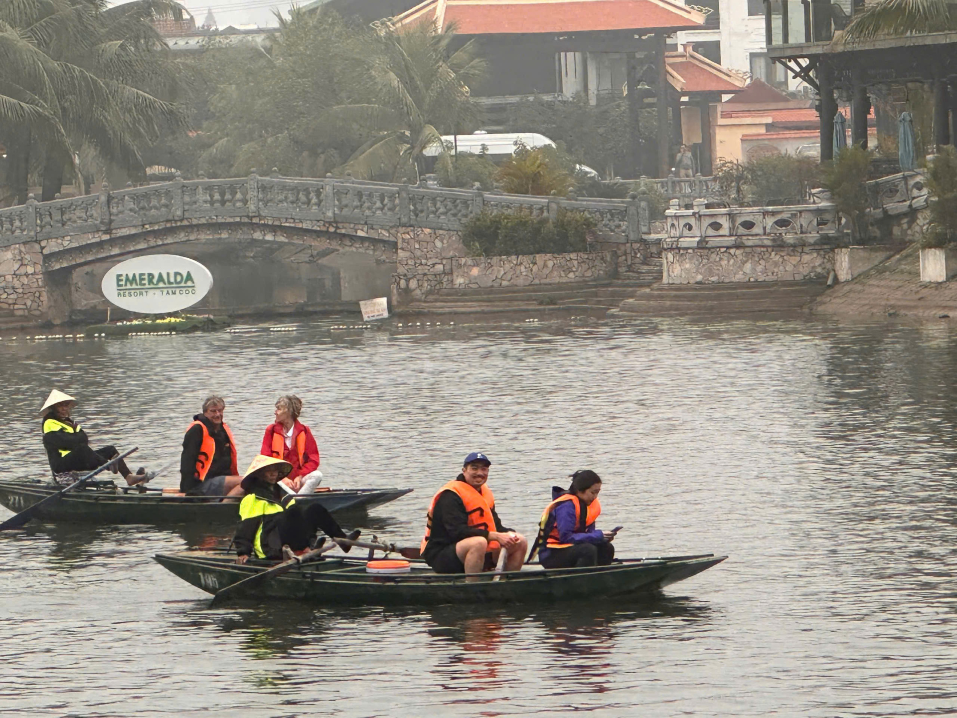 Tam Coc view in rainy days