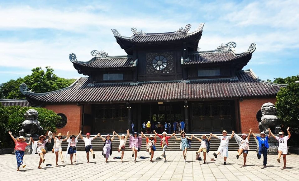 In front of Bai Dinh Pagoda